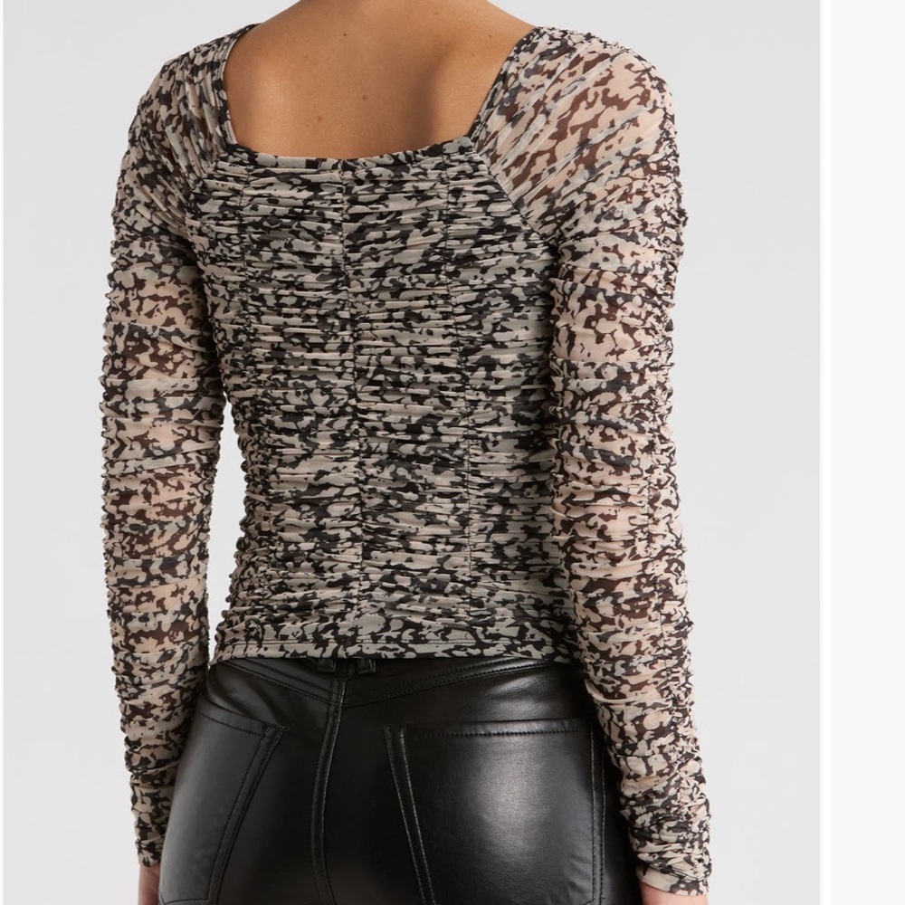 Muse Ruched Mesh Top - Picture 4 of 7